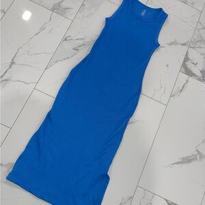Sleeveless Blue Maxi Dress